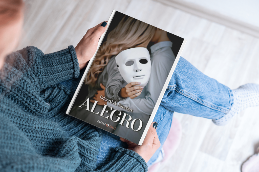 Lectora con el libro Alegro